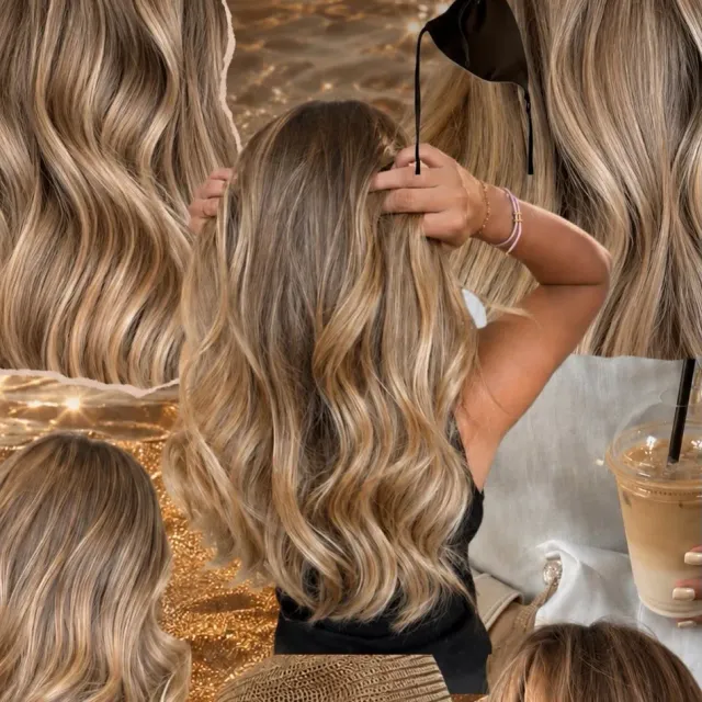 Beige Blonde 👱‍♀️ Balayage If you’ve been dreaming of a blonde that looks beautiful in the salon AND grows out beautifully, this is your sign. 🤎 ✨ Custom colo